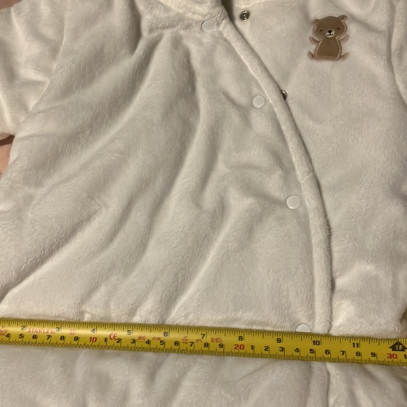 Carter’s Child of Mine White Fleece Hooded Sleep Sack 3-6 Months - Picture 8 of 8